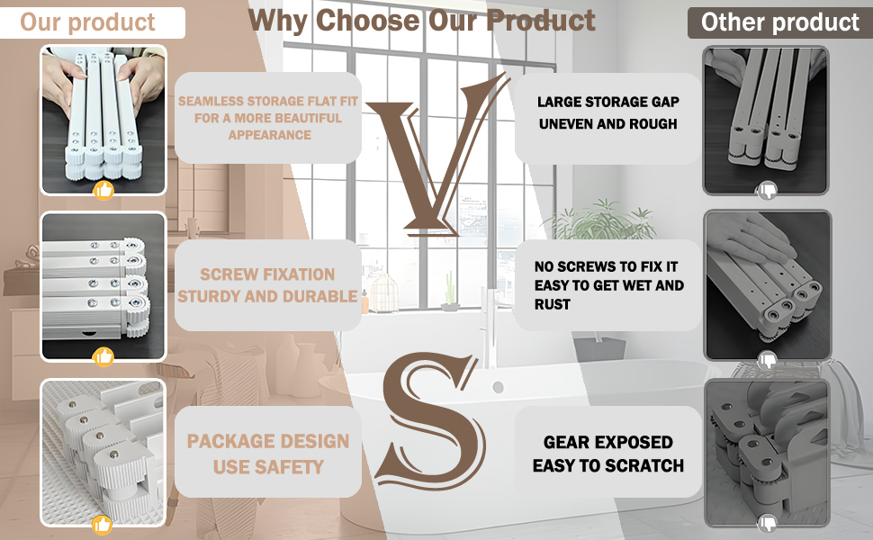 drill free adjustable corner shower curtain rod