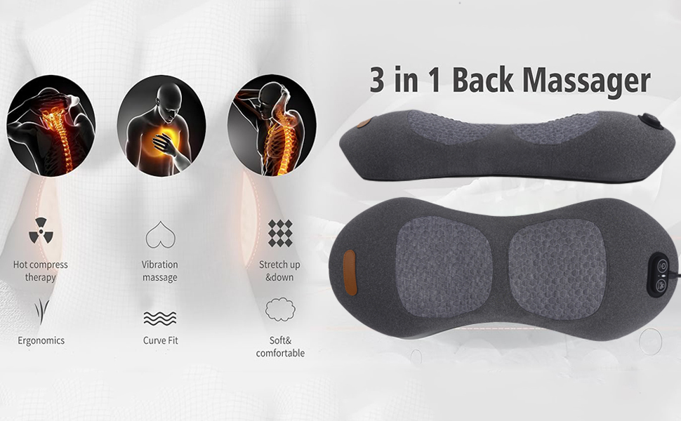 smooth spine triple fusion back massager