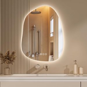 Abstract Bathroom Mirrors with Backlit