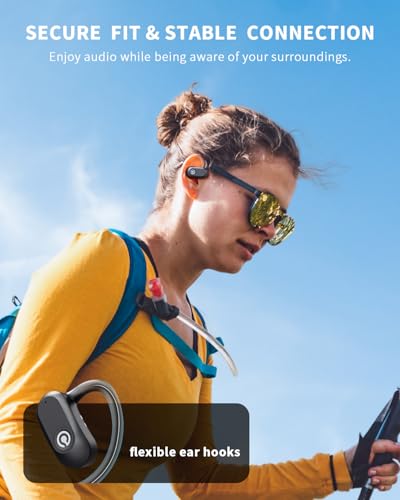 Bluetooth 5.4 True Wireless Earbuds Bone Conduction Headphones with 60Hrs Stereo Sound