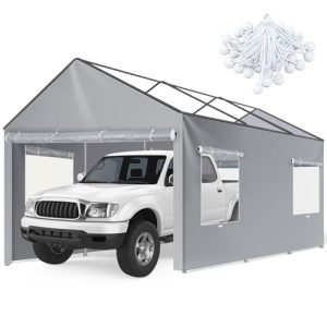 UV Resistant Waterproof All-Season Tarp with 40 Straps Ideal for Garage Storage
