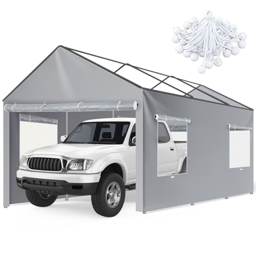 UV Resistant Waterproof All-Season Tarp with 40 Straps Ideal for Garage Storage