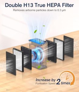 DBFIT HEPA Double-Sided Air Purifier with Washable Filter