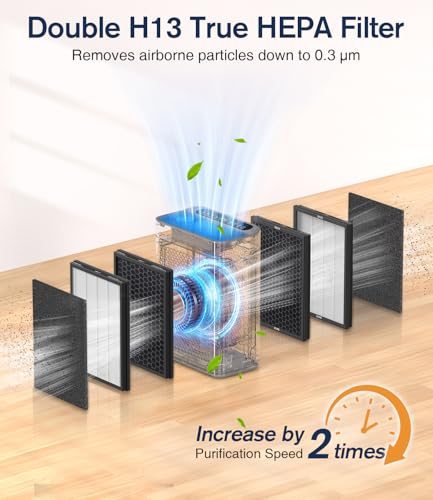 DBFIT HEPA Double-Sided Air Purifier with Washable Filter