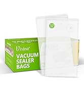Vixino Vacuum Sealer Bags, 40 Reusable Vacuum Sealer Bags for Food Storage, BPA-Free, Meal Prep a...