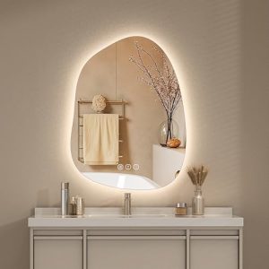 Abstract Bathroom Mirrors with Backlit