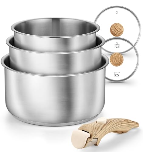Stainless Steel Pot with Removable Handle