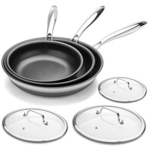 6 Piece Non-Toxic Titanium Ceramic Skillet