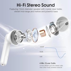 Bluetooth 5.4 Headphones with 3D Bass Stereo