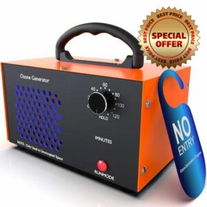 Ozone Machine Odor Removal Ozone Generator Odor Eliminator 60000mg/h for Areas of 4000 sq.ft Industrial Ionizer Odor Eliminator Commercial Air Ozonator for Home Basement and Car (Orange)