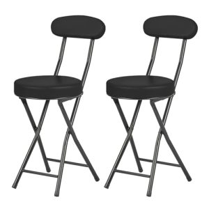 Folding Bar Stool with Backrest