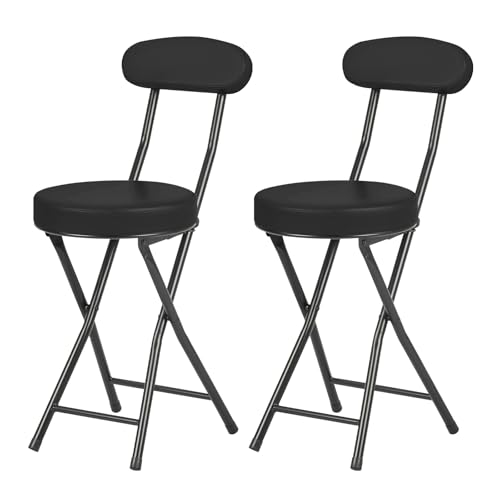 Folding Bar Stool with Backrest