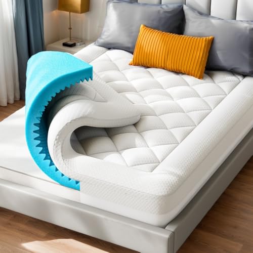 2.5 Inch Cooling Egg Crate Gel Memory Foam Plus 1.5 Inch Pillow Top Cover