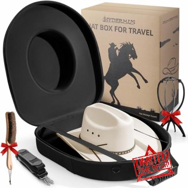Hat Box for Cowboy Travel Extra Large