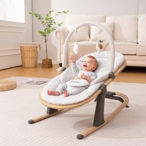 Portable Newborn Bouncer Seat with 3 Adjustable Heights