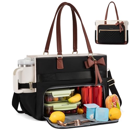 Tote Bag for Women with Insulated Lunch Compartment