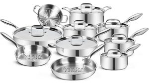 3 Ply 17 Piece Stainless Steel Pot and Pan Set