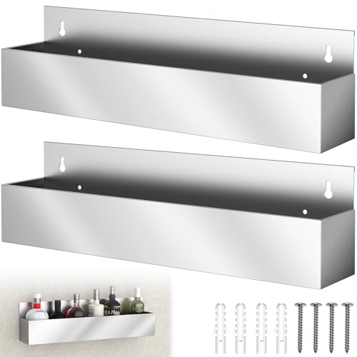 22 in Single Speed Rail Stainless Steel Liquor Bottle Holder Wall Mounted