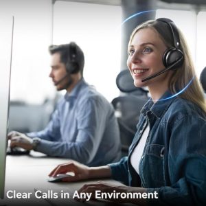 Wireless Headset with Microphone (Noise Cancelling)