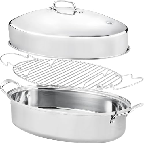 Oval Stainless Steel Turkey Roasting Pan