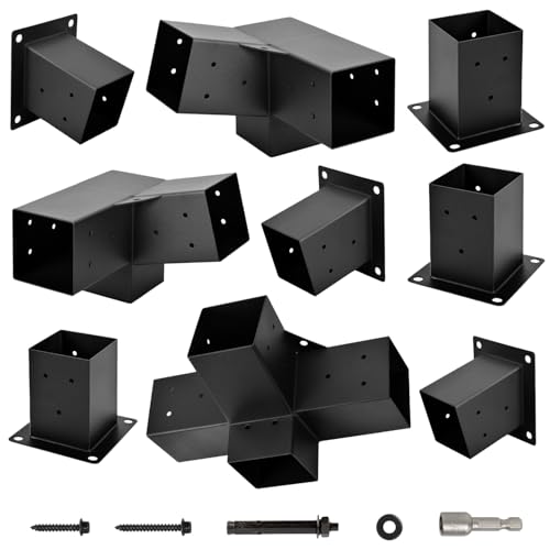 15° 3-Way Slanted Roof Pergola Bracket Set