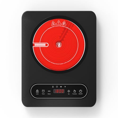 110V 1800W Electric Stove Top with LED Touch Control