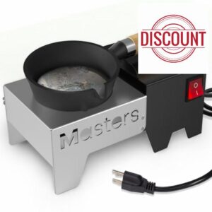 MMasters Fast-Heating Electric Lead Melting Pot – 80 Oz Capacity | Ideal for Bullet Casting & Fishing Weight Molds | Portable Lead Ingots Melter for Reloading & DIY Metal Projects