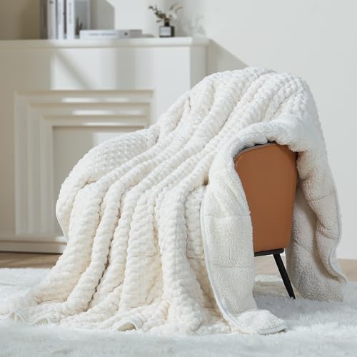 Warm Sherpa Fleece Throw Blanket for Sleep and Calm