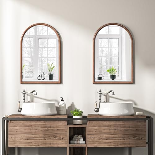 Wood Mirror with Tempered Glass