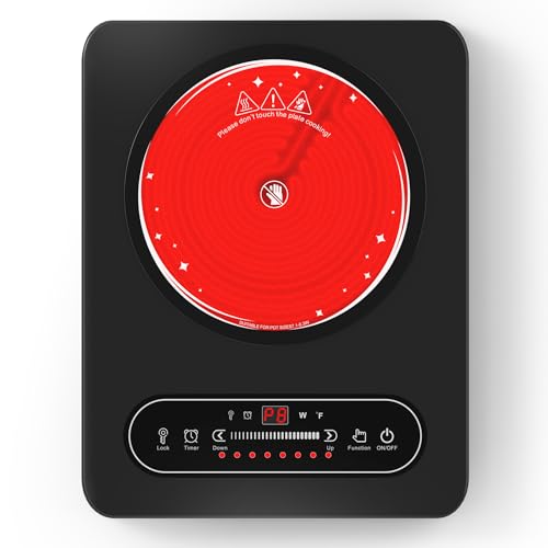 110V 1800W Electric Stove Top with LED Touch Control