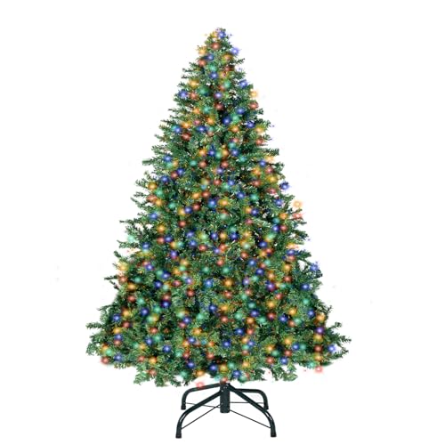 Lighted Christmas Tree,Hinged Full Xmas Tree for Home Party Decoration