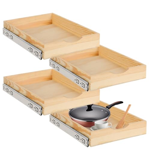 Cabinet Pulls Out Shelves Soft Close Slide Outs for Kitchen Under Sink Space