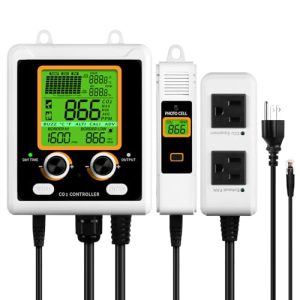 Dual-Plug System for Direct Connection to CO2 Regulator and Exhaust Fans.Suitable for Greenhouses