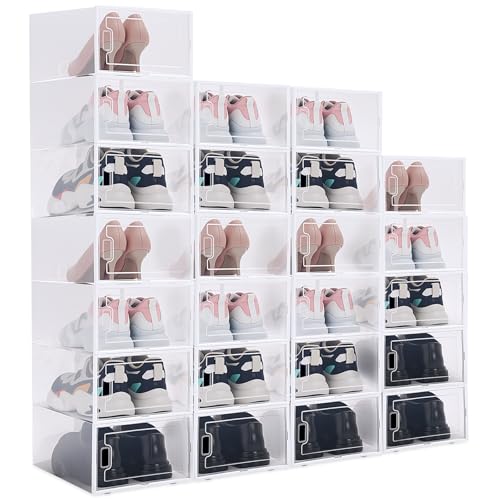 Detachable Stackable Connectable Horizontally Vertically Foldable Sneaker Storage Bin for Entryway