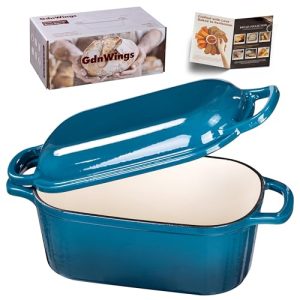 Combo Oval Enameled Cast Iron Bread Pan with Lid
