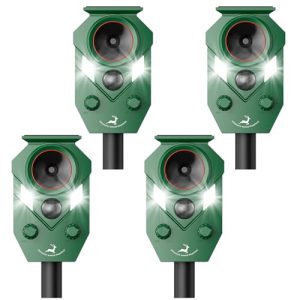 Solar-Powered Waterproof Animal Repellent Device for Yard