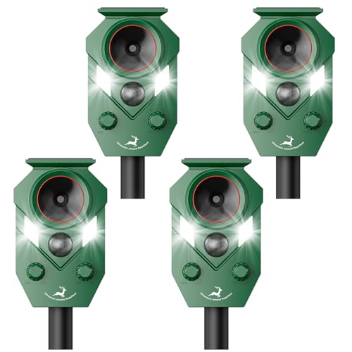 Solar-Powered Waterproof Animal Repellent Device for Yard