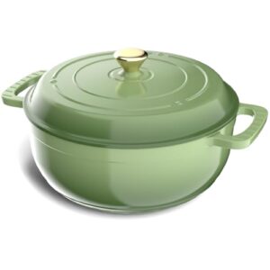 7.5QT Pot with Lid &Dual Handles with Silicone Gloves