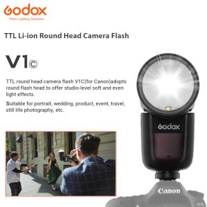2.4G TTL Round Head Camera Flash HSS 1/8000s
