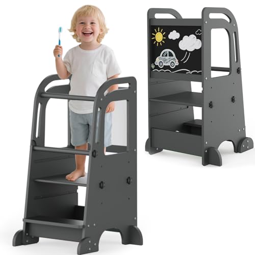Toddler Kitchen Stool Helper Adjustable Height