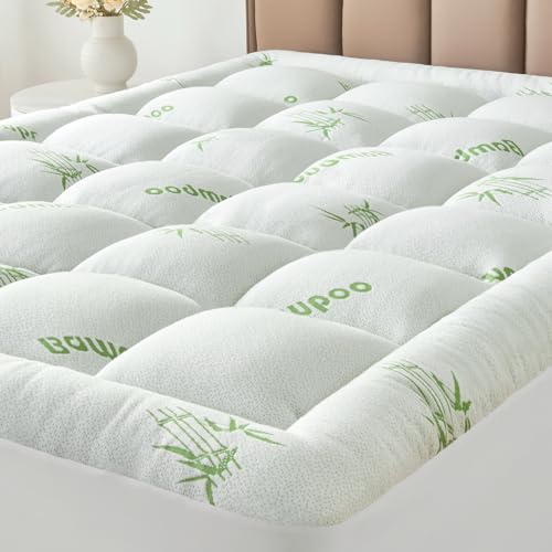 Soft Thick Pillow Top Mattress Pad Cover for Back Pain