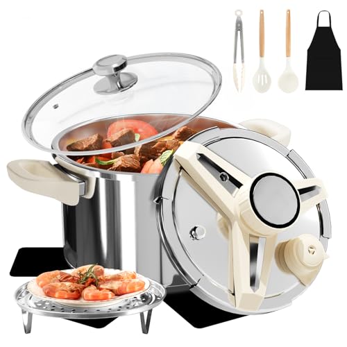 Cooking Pressure Cooker with 3 PSl Settings Release Valve & Multiple Protective Devices