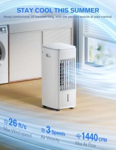 3-IN-1 Evaporative Air Cooler w/4 Ice Packs