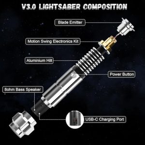 APP Control Infinite RGB 16 Colors Light Saber with 16 Sound Fonts - Motion Control Lightsabers Metal Hilt for Adults Teens