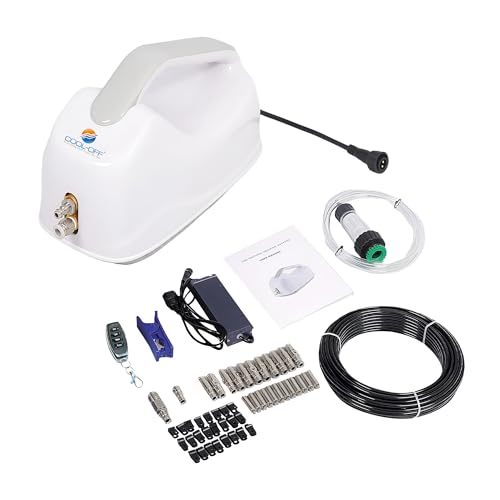 750PSI Piston Pump Patio Mister System with Remote Control and 0.008" 7 Nozzles