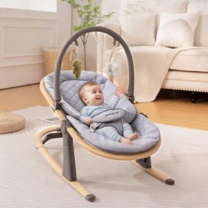 Portable Newborn Bouncer Seat with 3 Adjustable Heights
