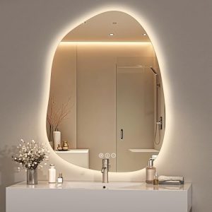 Abstract Bathroom Mirrors with Backlit
