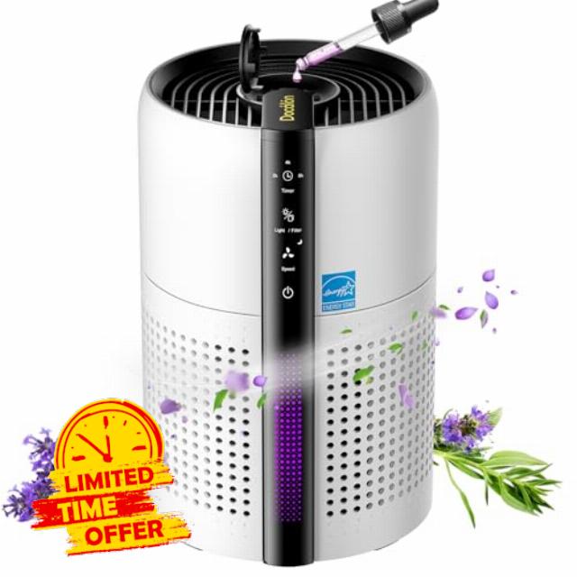 Air Purifier for Bedroom With Reusable True 13 Filter