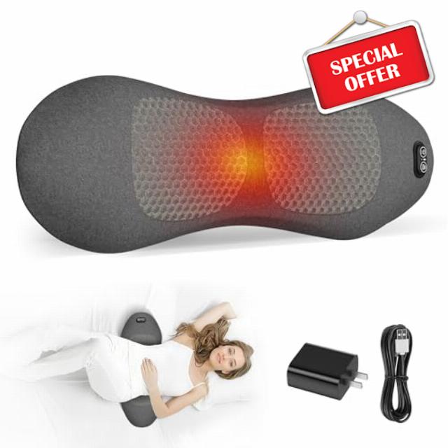 3 in 1 Electric Lumbar Support Pillow with 3-Meter USB Cable