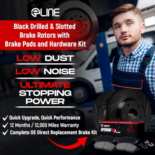F-350| Drilled Slotted Brake Rotors| Optimum OEP Brake Pads and Rotors Kit